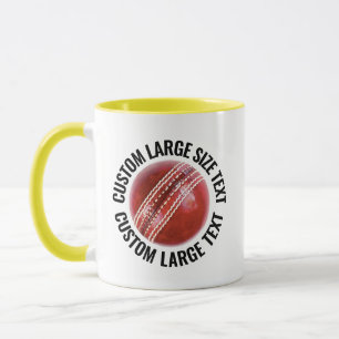 Mug Grand texte YELLOW Combo 11oz Cricket personnalisé