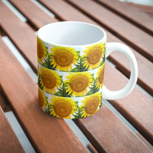 Mug Grand Tournesol Jaune Modèle Floral