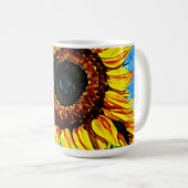 Mug Grand tournesols aquarelle nature (Devant droit)
