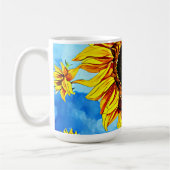 Mug Grand tournesols aquarelle nature (Gauche)