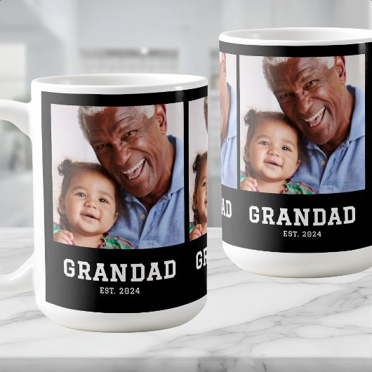 Mug Grandad Established Bold Black 3 Photo