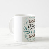 Mug Grandchildren Make Life Grand  Hand Lettered Quote (Devant gauche)