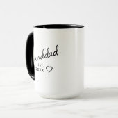 Mug Granddad Black and White Minimalist Est Year (Devant gauche)