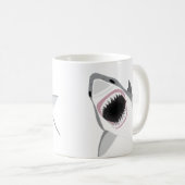 Mug Grande attaque de requin blanc Bureau amusant (Devant droit)
