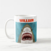 Mug Grande Attaque de requin blanc Personnalisé Océan  (Gauche)