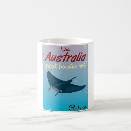Mug Grande barrière de corail, Australie poster de voy (Centre)