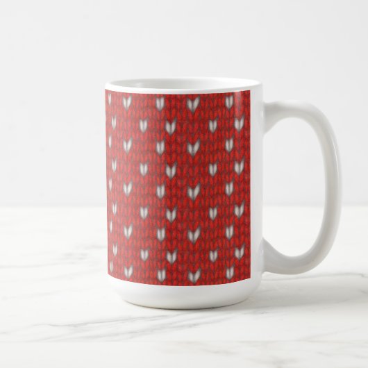 MUG GRANDE BLANCHE "HEART KNIT" (Droite)