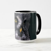 Mug Grande Chouette grise (Devant droit)