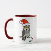 Mug Grande chouette grise Père Noël (Gauche)