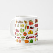 Mug grande collection de fruits et légumes (Devant gauche)