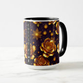 Mug Grande Collection Gold Rose moderne de luxe (Devant droit)