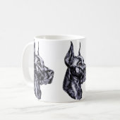 Mug Grande Dane Head Study Noir (Devant gauche)