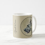 Mug Grande Danse (Brindle) Peinture - Art Chien origin (Devant droit)