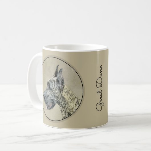 Mug Grande Danse (Brindle) Peinture - Art Chien origin (Devant gauche)