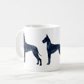 Mug Grande Danse noir Aquarelle Silhouette (Devant gauche)