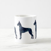 Mug Grande Danse noir Aquarelle Silhouette (Centre)