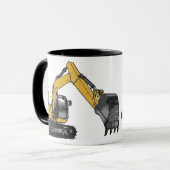 Mug Grande excavatrice jaune (Devant gauche)