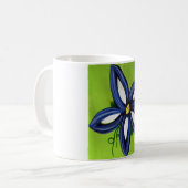 Mug Grande fleur bleue lumineuse (Devant gauche)