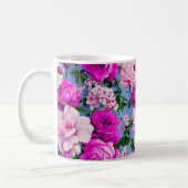 Mug Grande Fleur Rose rétro violet (Gauche)