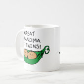 Mug Grande grand-maman de cosse de jumeaux (Devant gauche)