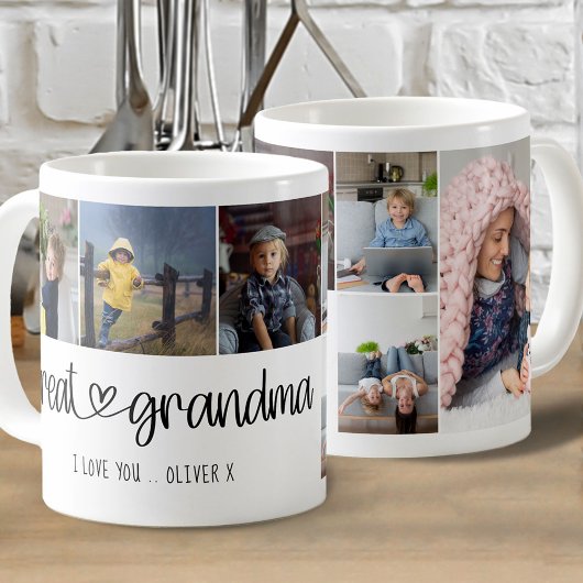 Mug Grande grand-mère mignonne Lettres Je t'aime 6 Pho