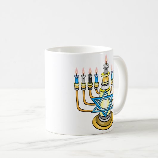Mug Grande Hanoukka heureuse (Devant droit)