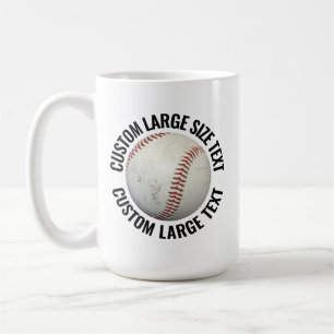Mug Grande Image de Baseball avec Texte Personnalisé 1