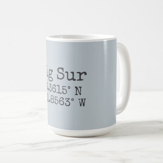 Mug Grande latitude et longitude sur (Devant droit)