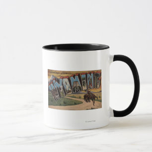 Mug Grande lettre ScenesWyoming du Wyoming (cowboy)