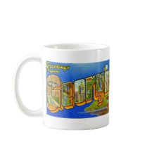 GRANDE LETTRE vintage carte postale GEORGIA