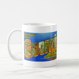 Mug GRANDE LETTRE vintage carte postale GEORGIA