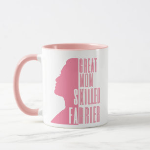 Mug Grande maman Ski Farrier Cadeau en rose