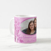 Mug Grande mamie orchidée rose "propre photo" muqueuse (Devant gauche)