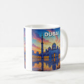 Mug Grande Mosquée de Dubaï UAE Coucher de soleil (Devant droit)