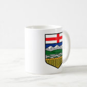 Mug Grande Musique de l'Alberta Flag Crest (Devant droit)