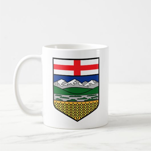 Mug Grande Musique de l'Alberta Flag Crest (Gauche)