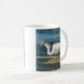 Mug Grande Peinture de la faune d'Audubon Heron blanc (Devant droit)