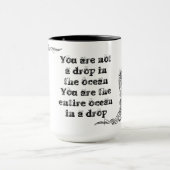 Mug Grande phrase simple fraîche de tao de philosophie (Centre)