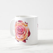 Mug Grande Rose rose rose simple (Devant gauche)