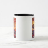 Mug Grande semaine de l'aviation - Femme agitant l'aff (Centre)