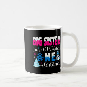 Mug Grande sœur dans une fille d'anniversaire d'hiver