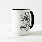 Mug Grande tasse, noir de conception d'enclume (Devant droit)