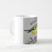 Mug Grande Tit Bird Dessin, Main Tirée Bird Britanniqu (Devant gauche)
