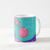 Mug Grande vague dans le style Vaporwave Pop Art. Affi (Devant droit)