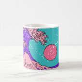 Mug Grande vague dans le style Vaporwave Pop Art. Affi (Centre)