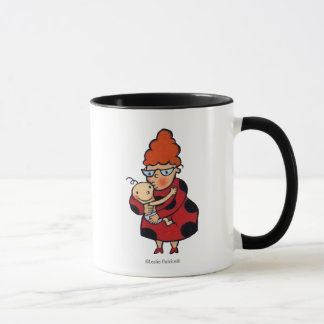 Mug Grandes étreintes de bonjour de tante en rouge