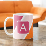Mug Grandes Féminines Colorées Monogramme Coloré<br><div class="desc">Ajoutez une pop de couleur et de personnalité à votre routine matinale avec notre Mug de café Monogram Stripes Feminine Colorée. Conçu pour égayer votre journée, ce chic mug allie rayures chic et monogramme personnalisé pour une touche d'individualité. Réalisée avec de la céramique de haute qualité, cette tasse présente une...</div>