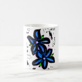 Mug Grandes fleurs de noir bleu (Centre)