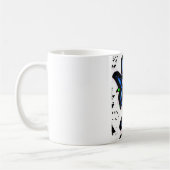 Mug Grandes fleurs de noir bleu (Gauche)