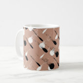 Mug Grandes géométriques Brown Motif sans fil (Devant gauche)